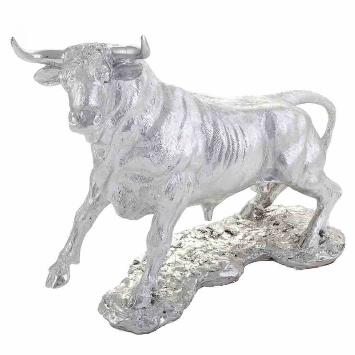 Prydnadsfigur Alexandra House Living Silvrig Tjur 17 x 32 x 43 cm