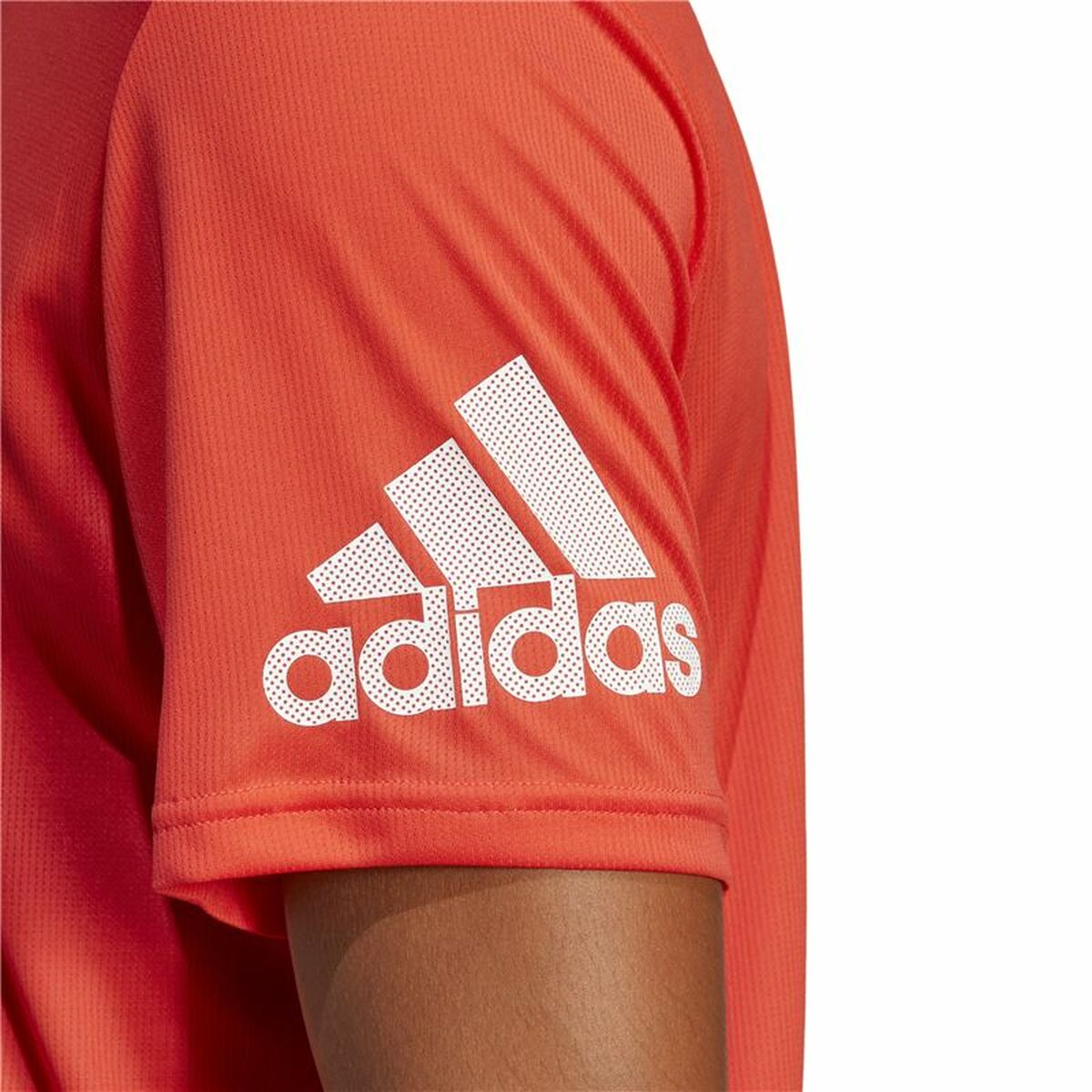 T-shirt med kortärm Herr Adidas Run It Orange - 7