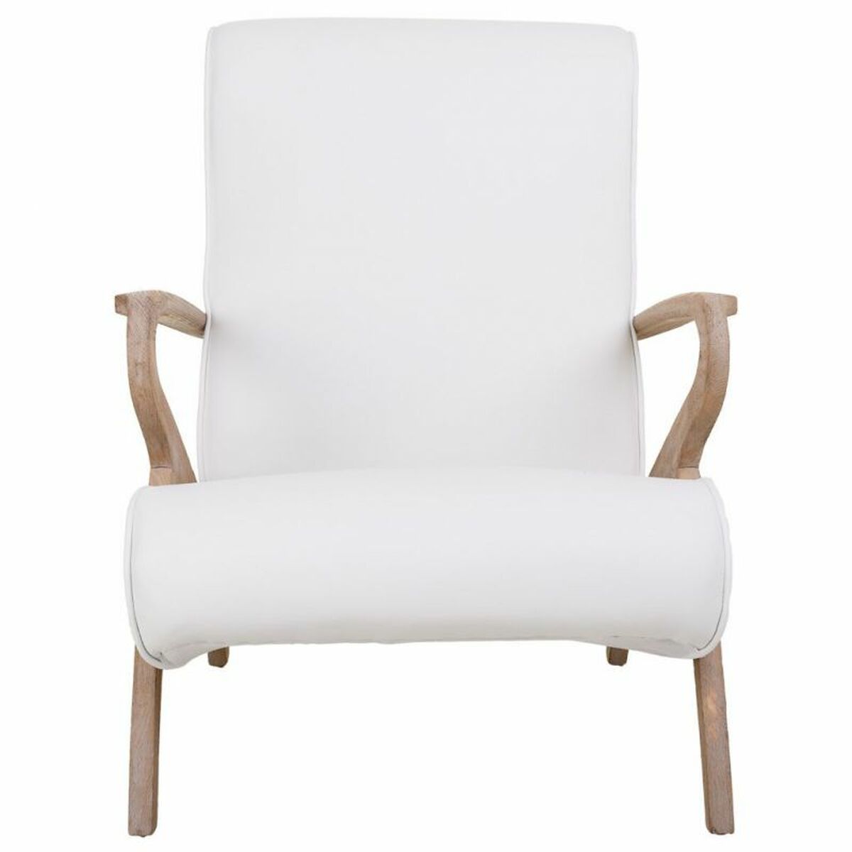 Fåtölj Alexandra House Living Vit 55 x 85 x 57 cm Möbeltapetsering Konstläder - 3