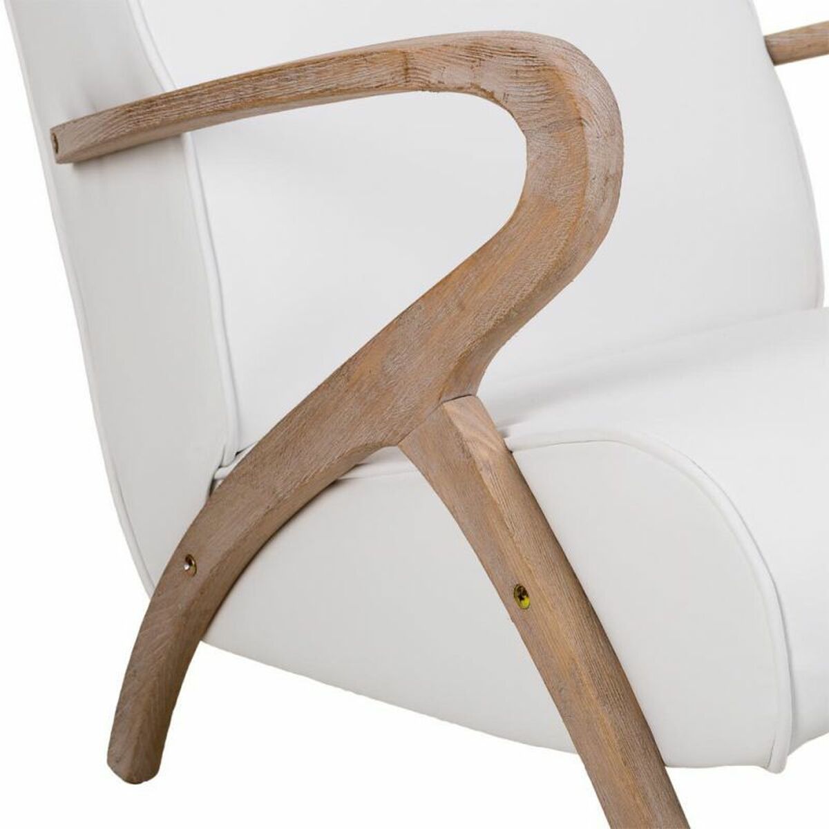 Fåtölj Alexandra House Living Vit 55 x 85 x 57 cm Möbeltapetsering Konstläder - 7
