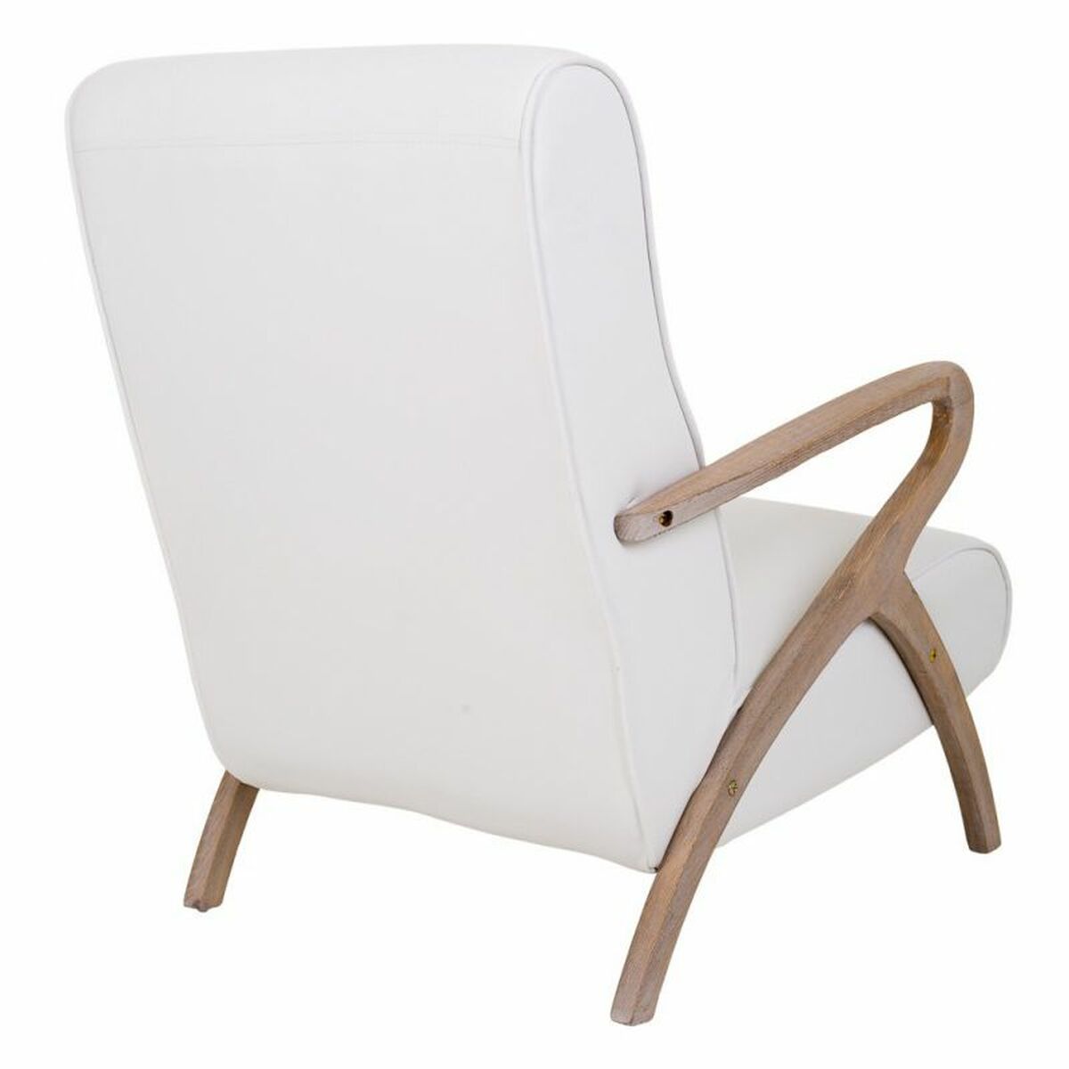 Fåtölj Alexandra House Living Vit 55 x 85 x 57 cm Möbeltapetsering Konstläder - 5