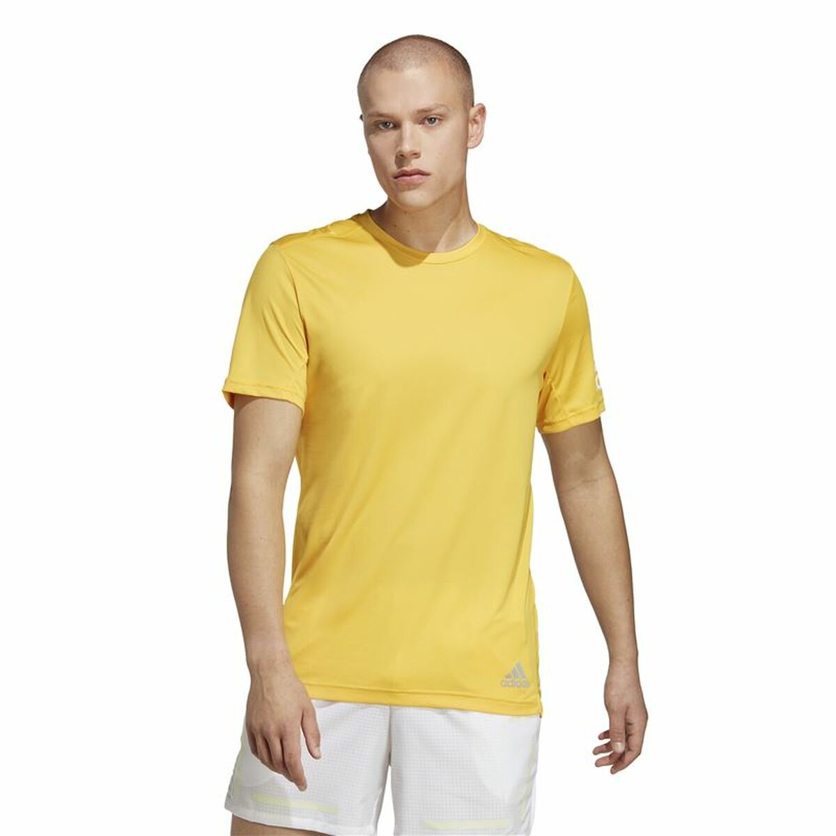 T-shirt med kortärm Herr Adidas Run It Gul - 2
