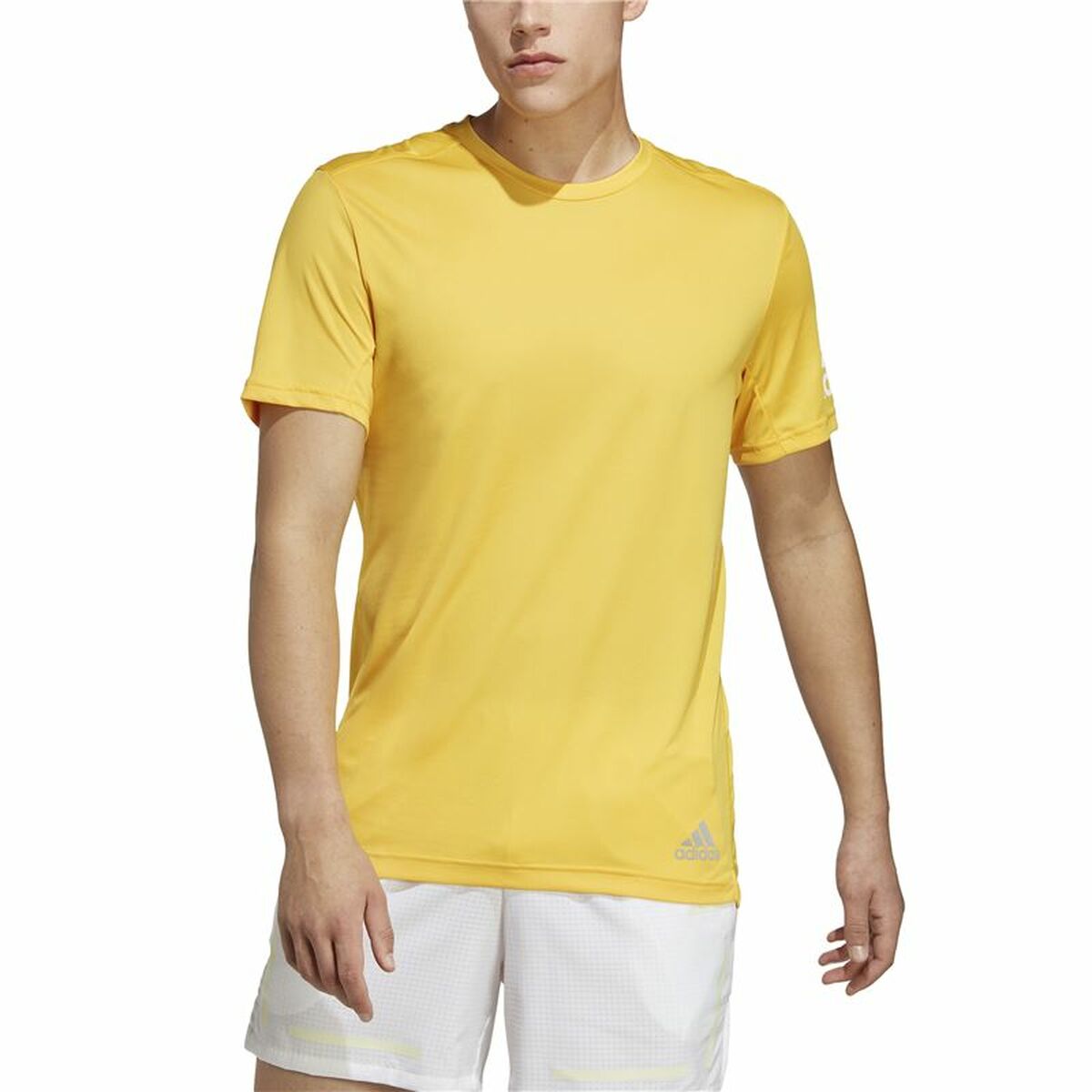 T-shirt med kortärm Herr Adidas Run It Gul - 3