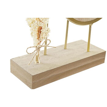 bordsklocka DKD Home Decor Gyllene Naturell