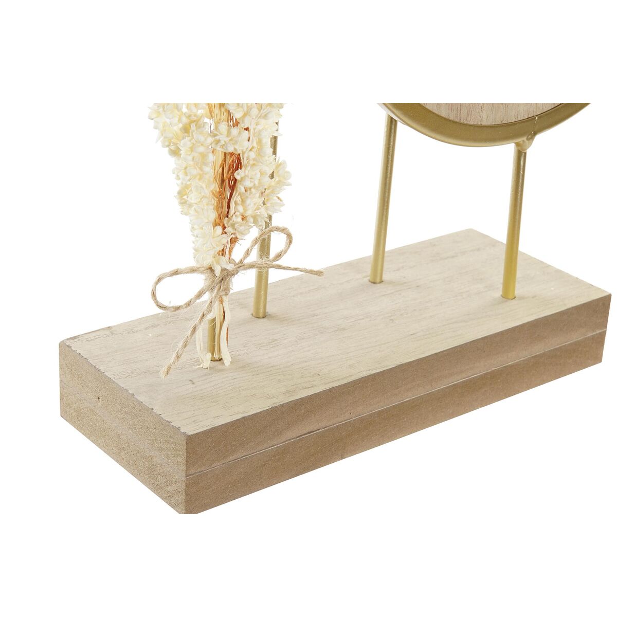 bordsklocka DKD Home Decor Gyllene Naturell - 9