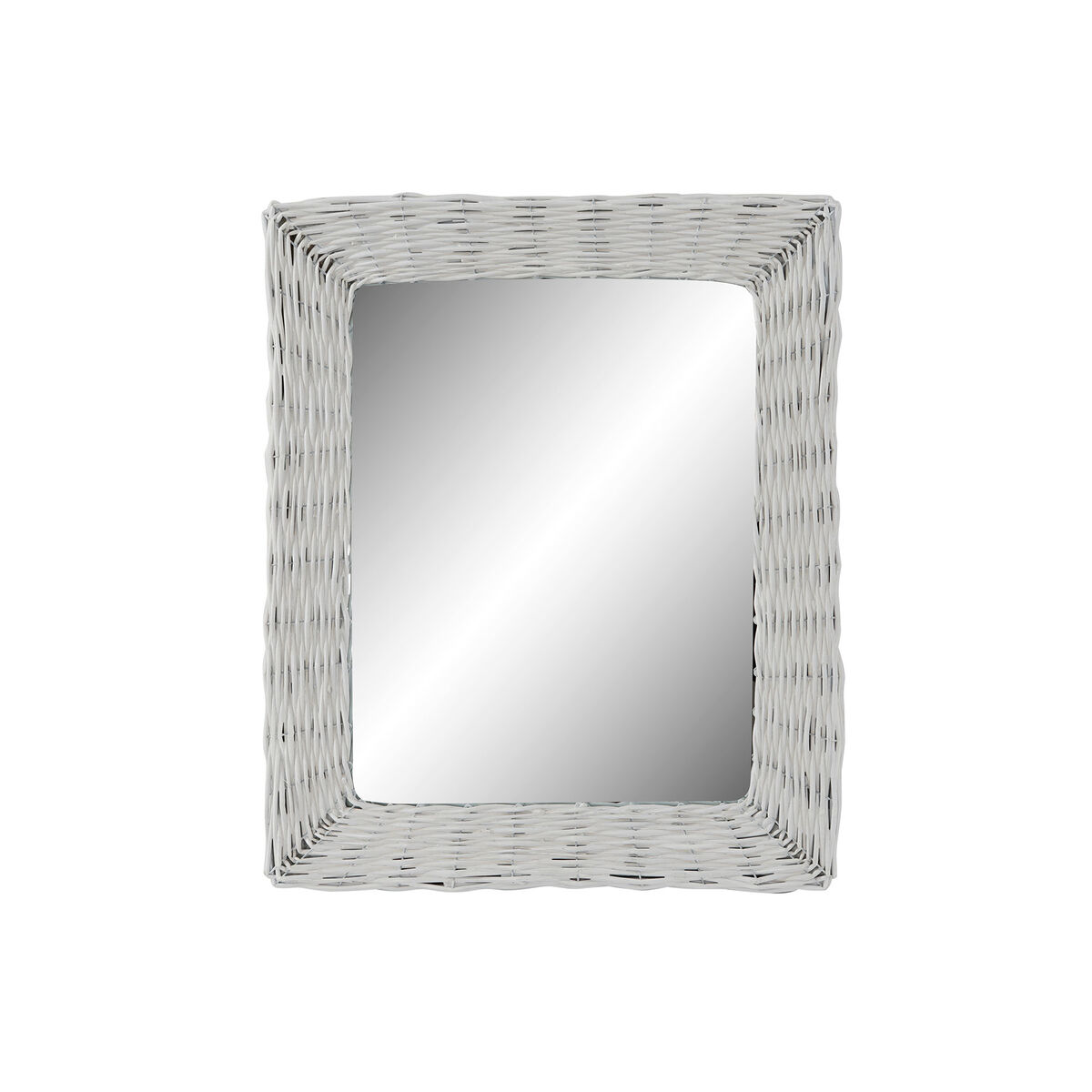 Väggspegel DKD Home Decor Vit Cottage Flätning 53,5 x 4 x 62,5 cm - 4