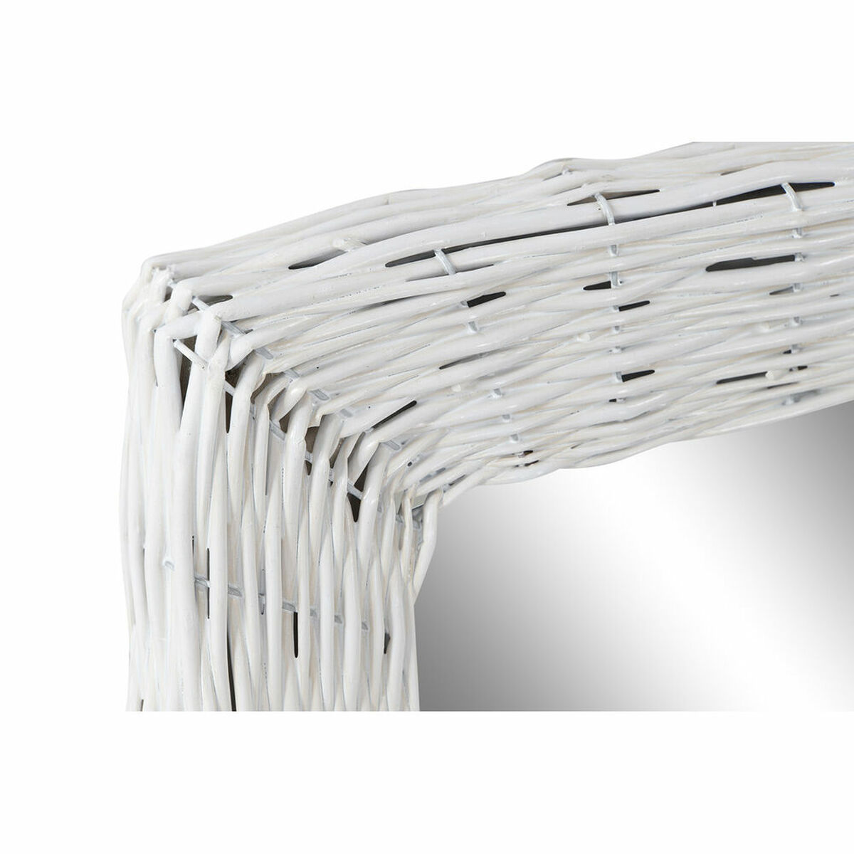 Väggspegel DKD Home Decor Vit Cottage Flätning 53,5 x 4 x 62,5 cm - 6