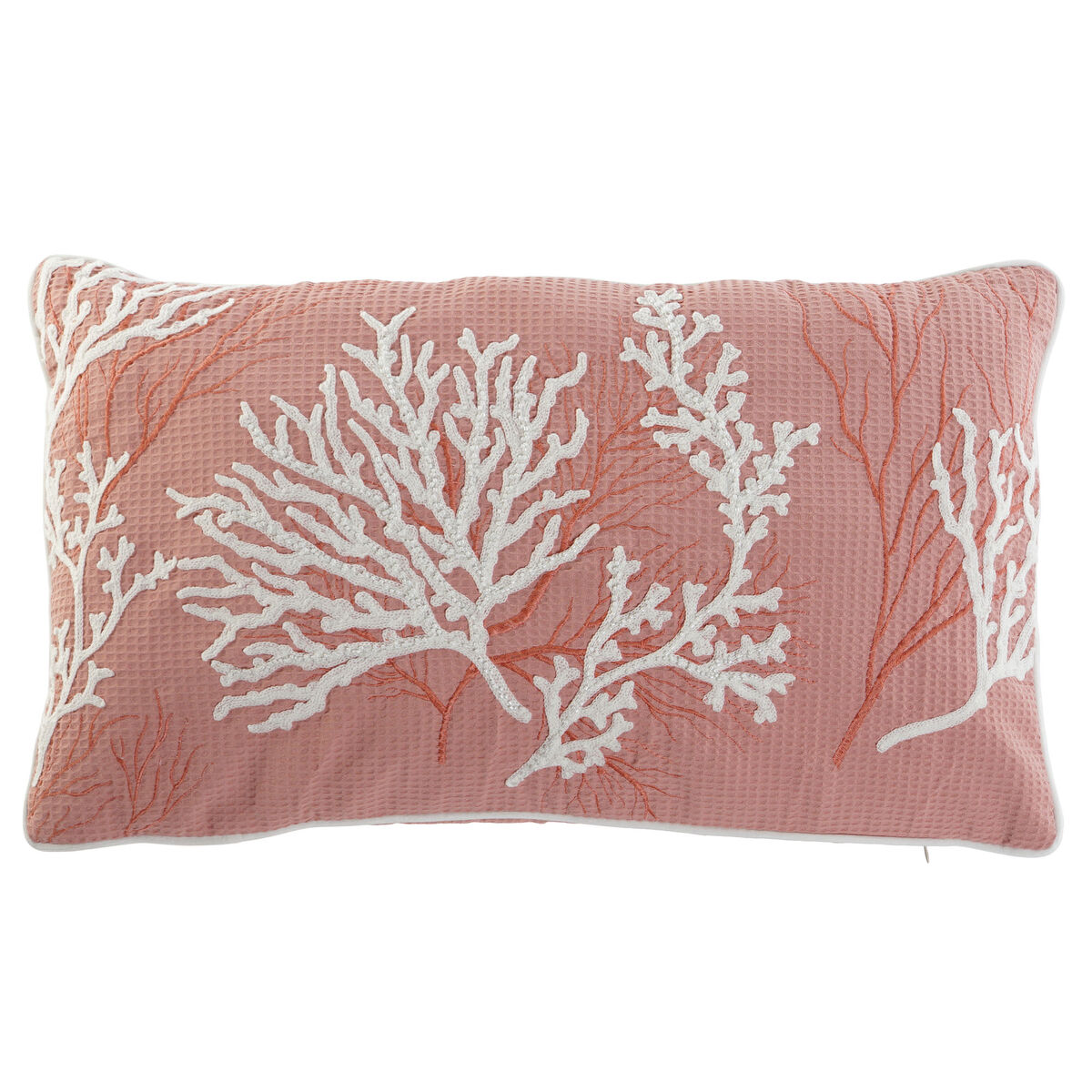 Kudde Home ESPRIT Vit Korall Medelhavs 60 x 10 x 35 cm