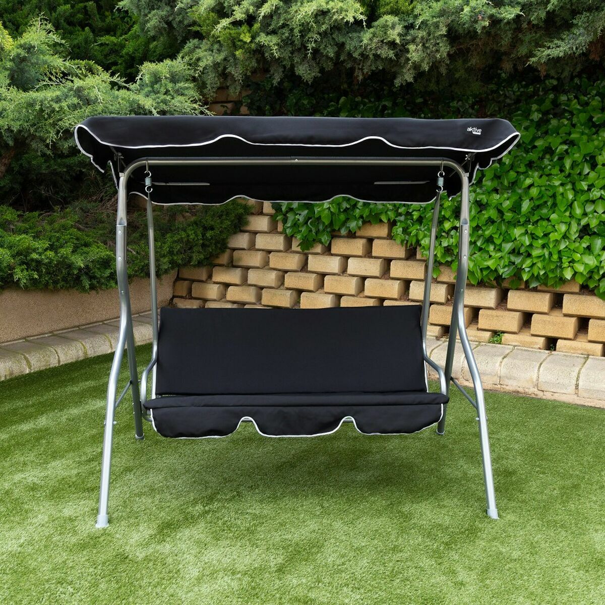Gungstol/Gunga Aktive 3 platser Svart 180 x 107 x 160 cm - 4
