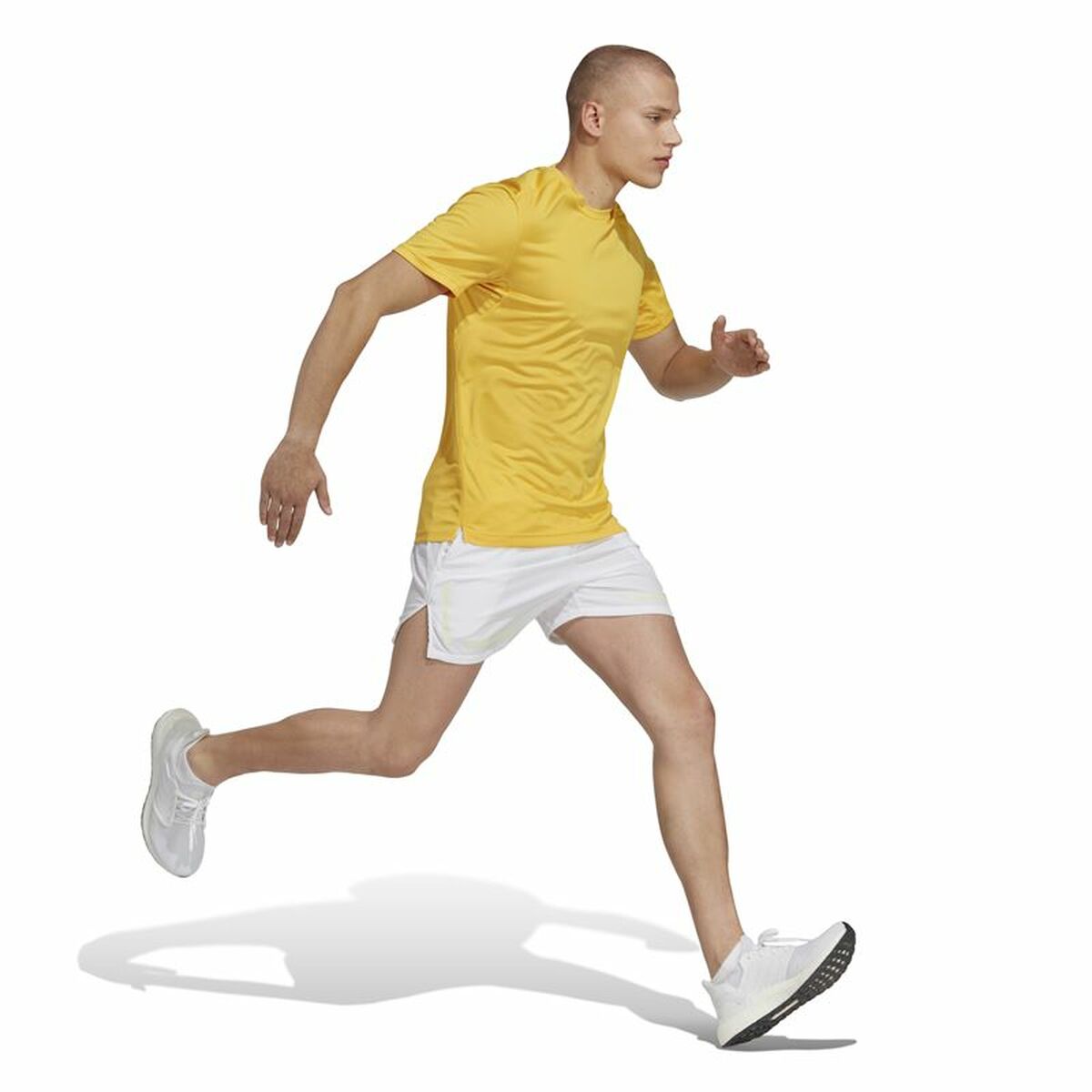 T-shirt med kortärm Herr Adidas Run It Gul - 5