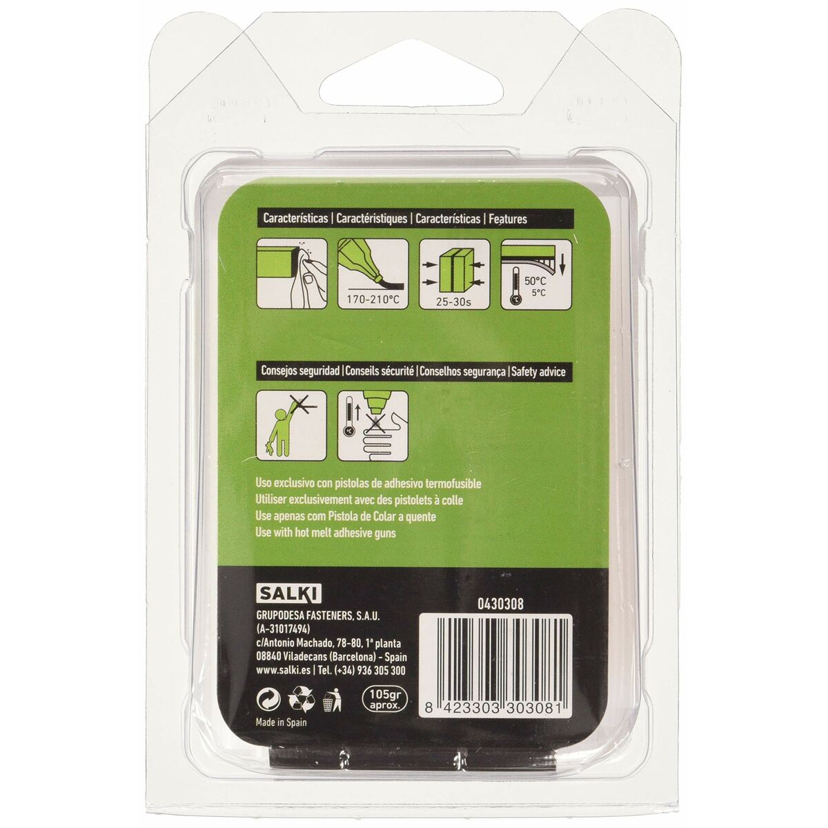 Smältlimstift Salki 430308 Dekoration Ø 8 x 95 mm 105 g Genomskinligt (22 antal) - 2