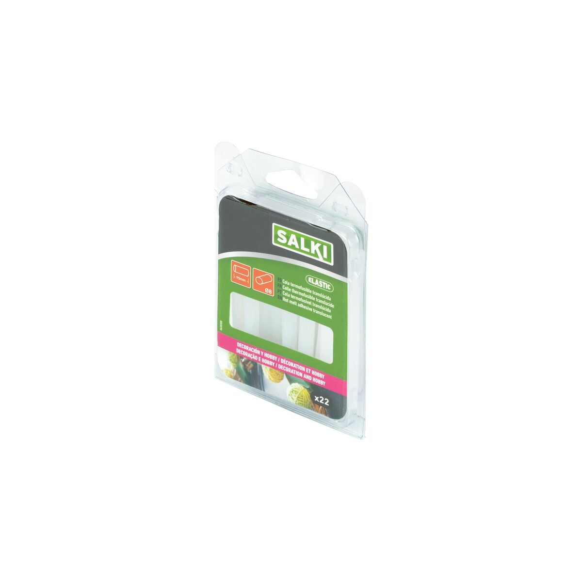 Smältlimstift Salki 430308 Dekoration Ø 8 x 95 mm 105 g Genomskinligt (22 antal) - 3