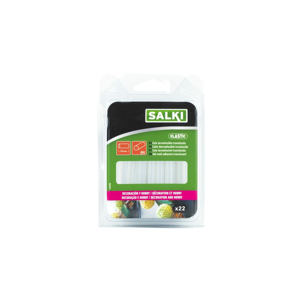 Smältlimstift Salki 430308 Dekoration Ø 8 x 95 mm 105 g Genomskinligt (22 antal) - 8