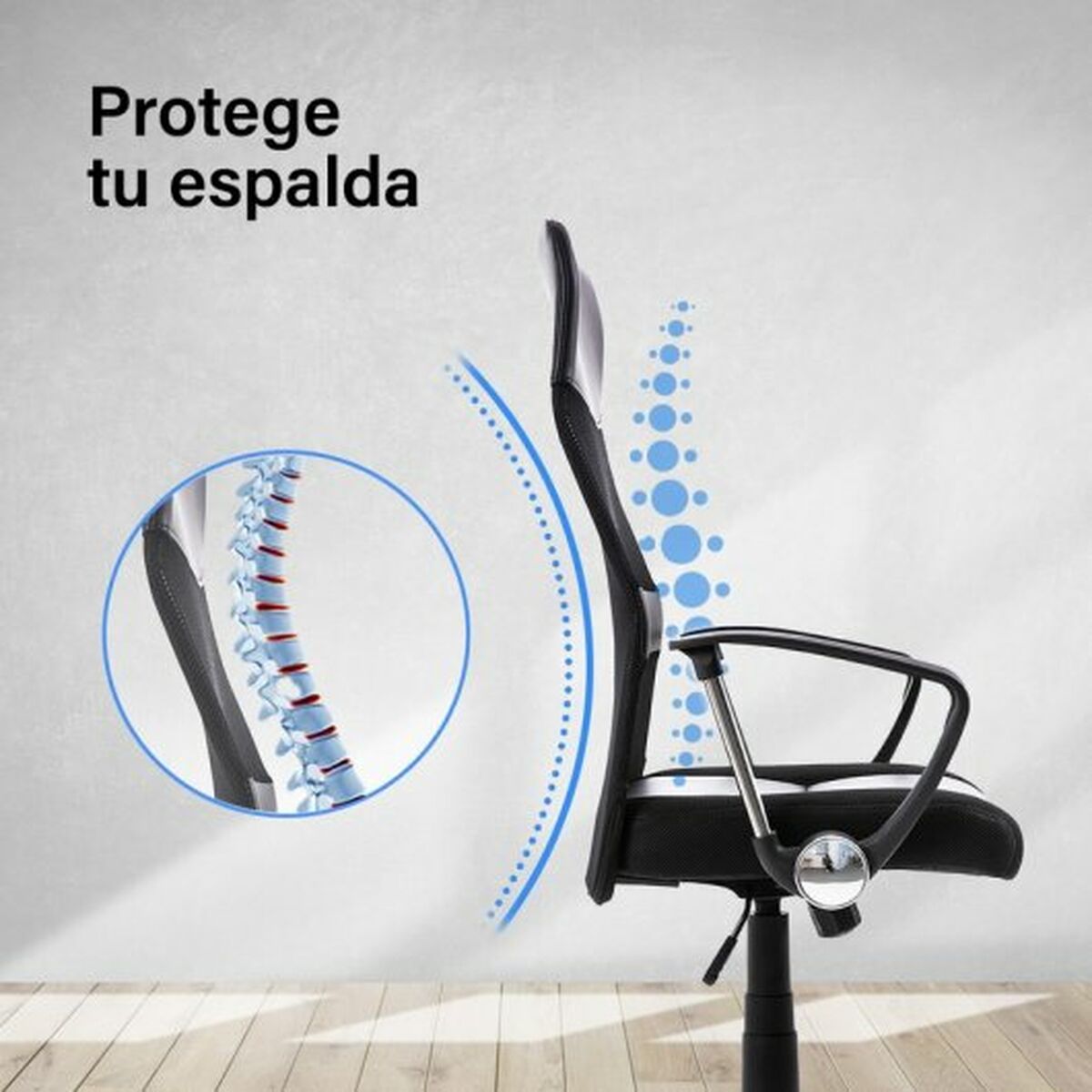 Kontorsstol Owlotech Svart - 5