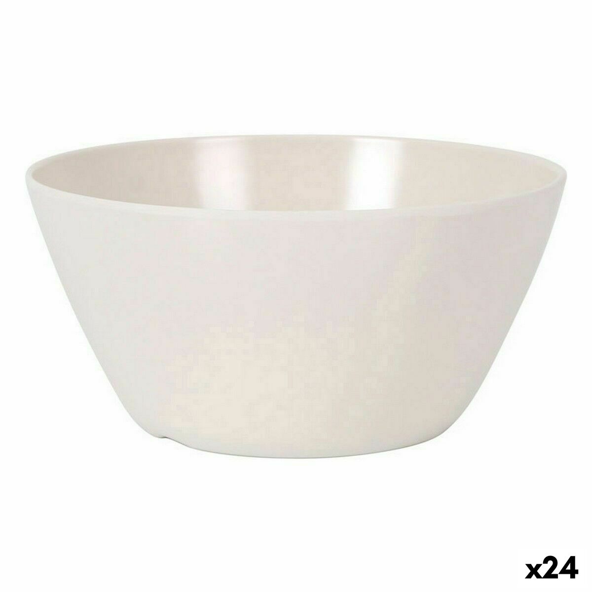Snacksskål La Mediterránea Melamin Vit Glans 14,5 x 7 cm (24 antal)