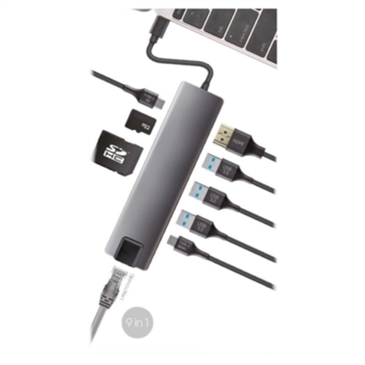USB-HUB CoolBox COO-DOCK-01 Grå - 2