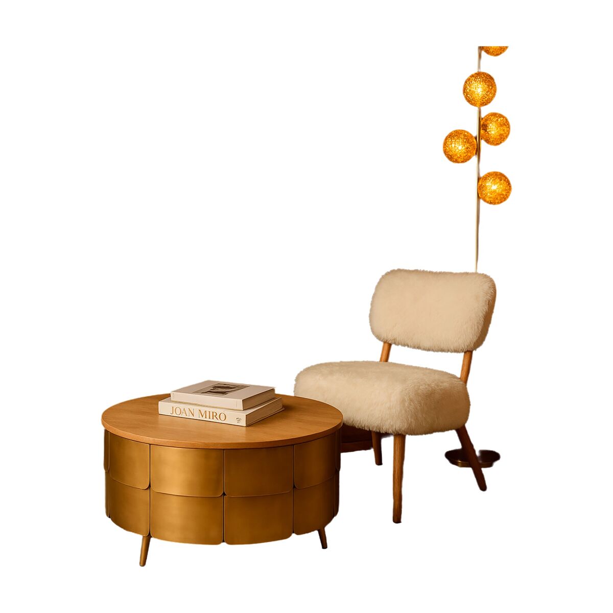 Soffbord Home ESPRIT Gyllene 90 x 90 x 45 cm