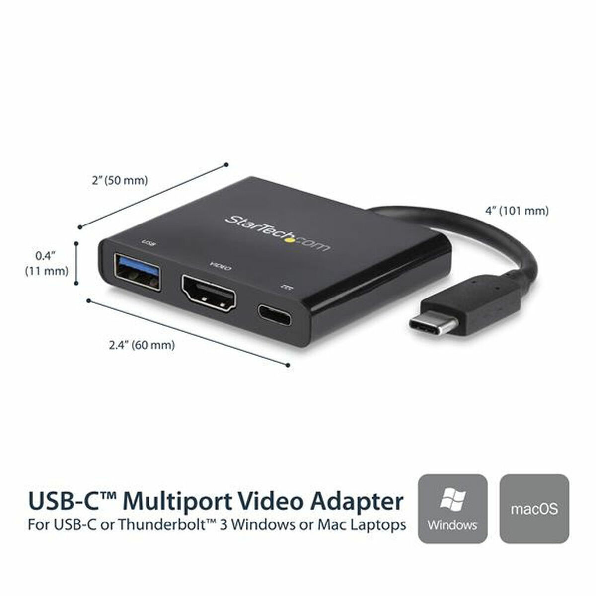 Dockstation Startech CDP2HDUACP           Svart - 7
