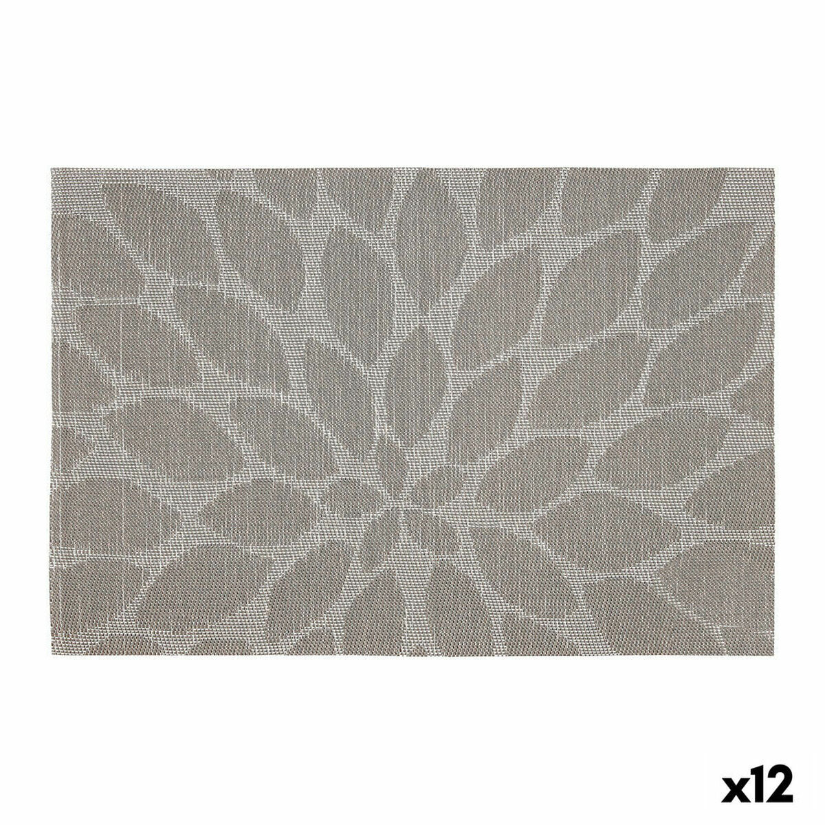 Bordsunderlägg Bidasoa Ikonic Blad Grå PVC (45 x 30 cm) (Pack 12x) - 4
