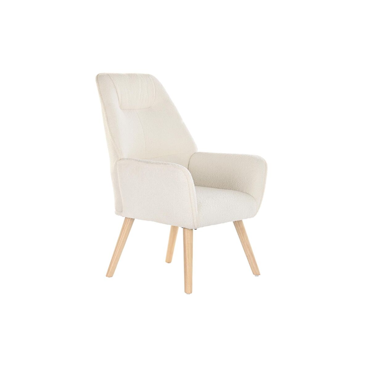 Fåtölj DKD Home Decor Kräm Naturell 65 x 75 x 96 cm