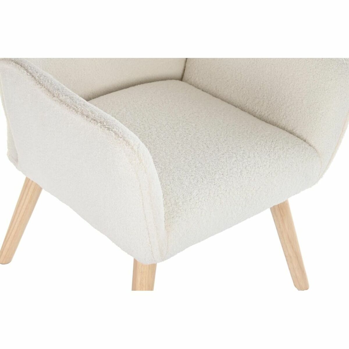 Fåtölj DKD Home Decor Kräm Naturell 65 x 75 x 96 cm - 2