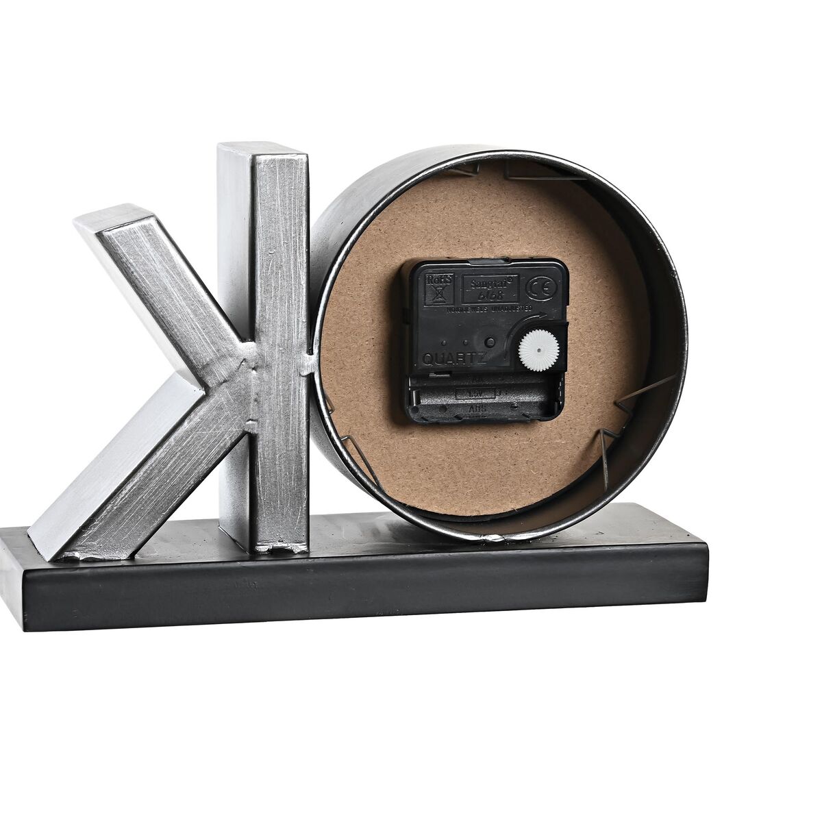bordsklocka DKD Home Decor Svart Silvrig (2 antal) - 9