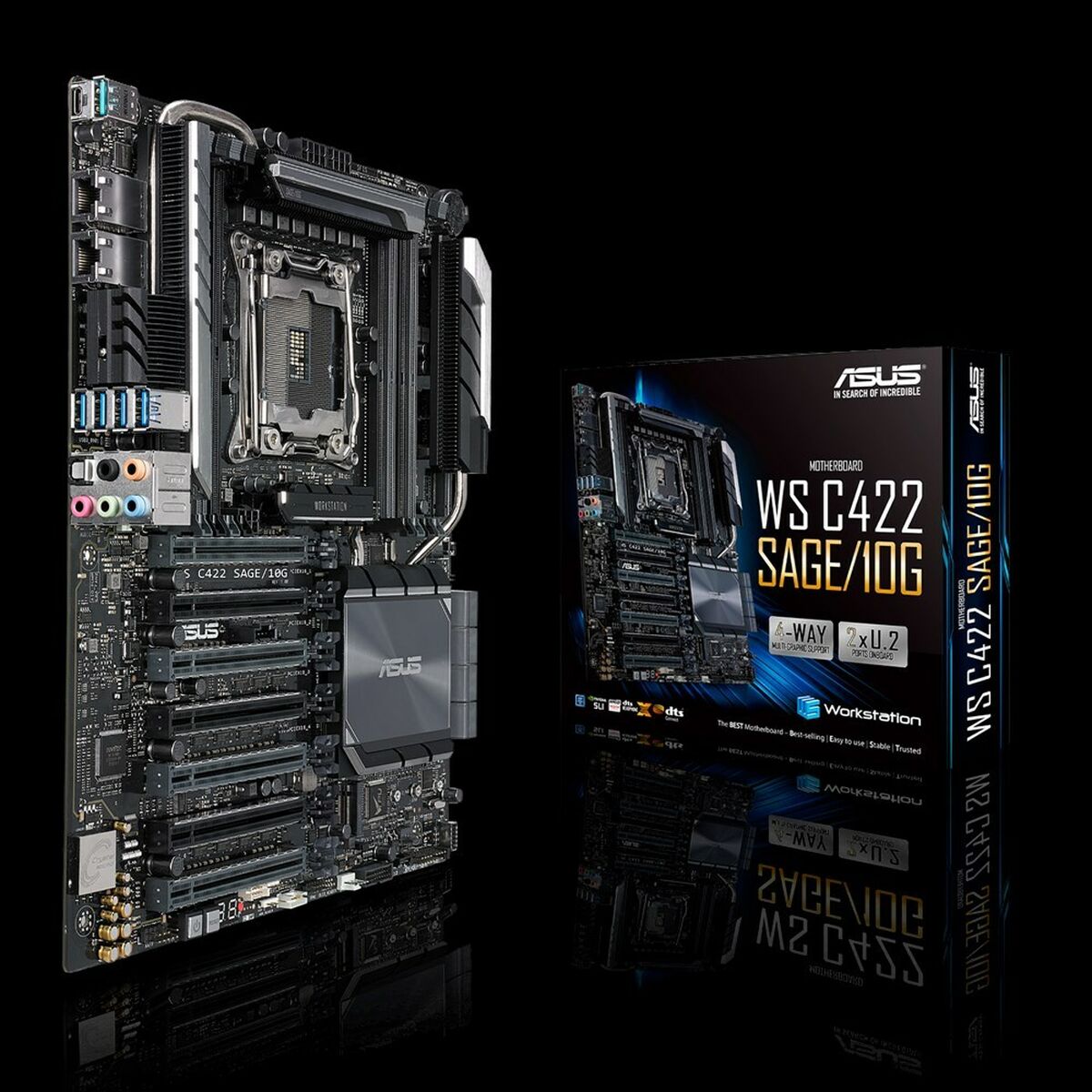 Moderkort Asus WS C422 SAGE/10G LGA 2066 INTEL® C422 - 2