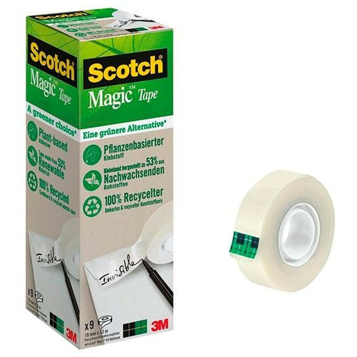 Set med självhäftande tejp Scotch Magic Transparent 9 Delar 19 mm x 33 m (4 antal) - 2