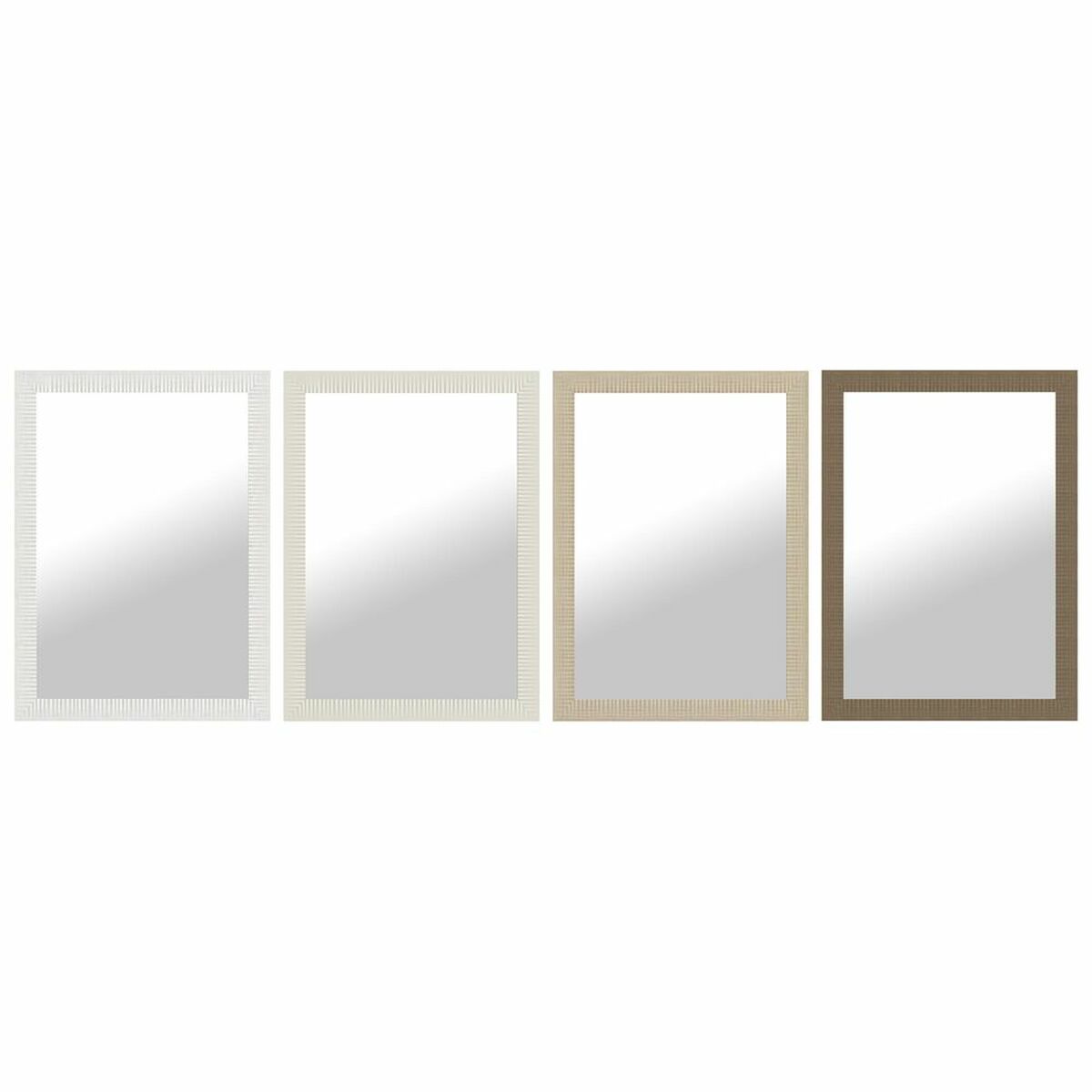 Väggspegel DKD Home Decor Brun Svart Mörkgrå Elfenben 70 x 2 x 97 cm (4 antal) - 4