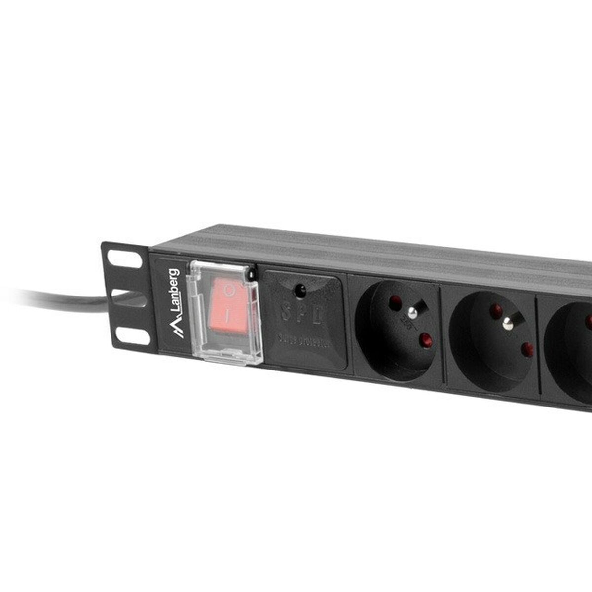Överspänningsskydd 19" 6 Tomas Schuko Lanberg PDU-06E-0200-BK (2 m) - 4