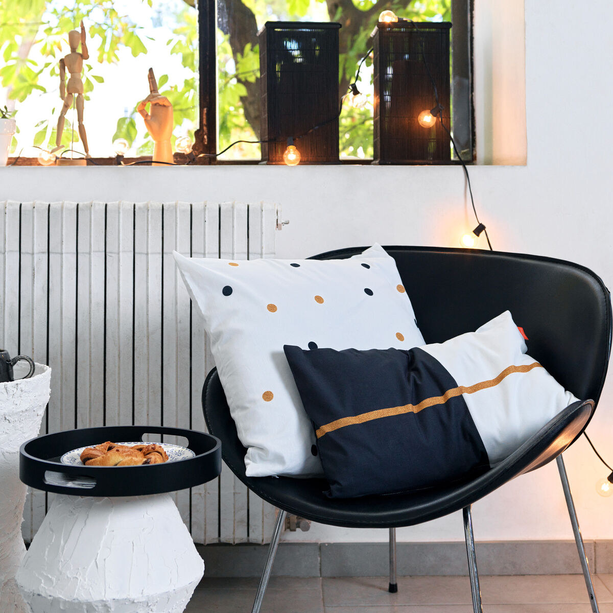 Påslakan HappyFriday Blanc Golden dots Multicolour 260 x 240 cm - 6