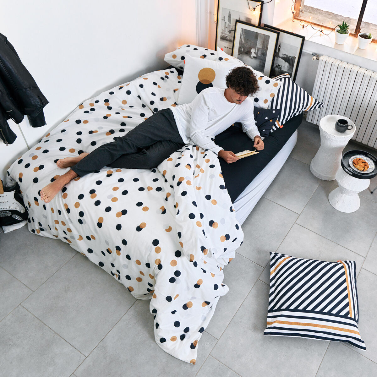 Påslakan HappyFriday Blanc Golden dots Multicolour 260 x 240 cm - 4