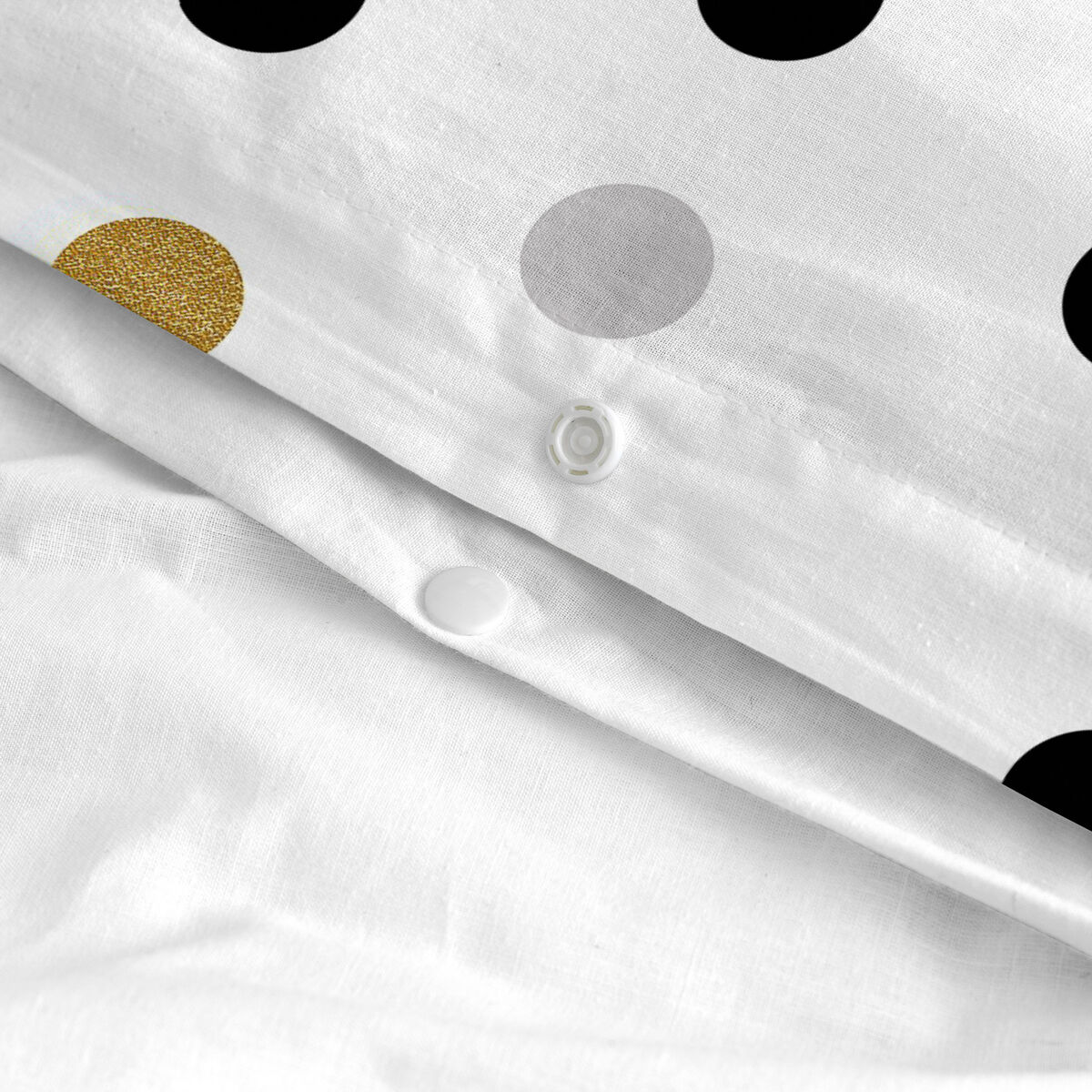 Påslakan HappyFriday Blanc Golden dots Multicolour 260 x 240 cm - 7