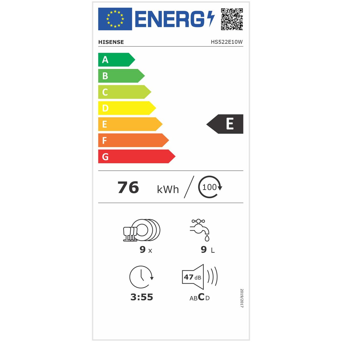 Diskmaskin Hisense HS522E10W - 2