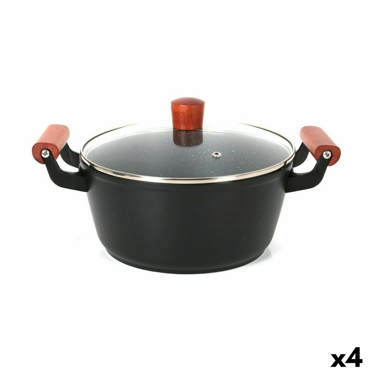 Kastrull med glaslock Quttin Doha 34 X 24 X 13 CM (4 antal) - 2
