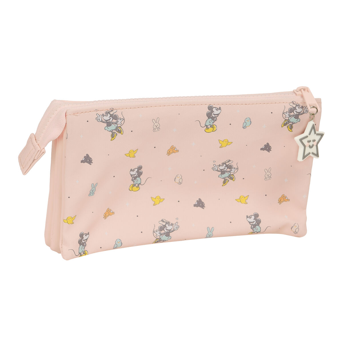 Tredubbel Carry-all Minnie Mouse Baby Rosa 22 x 12 x 3 cm - 2