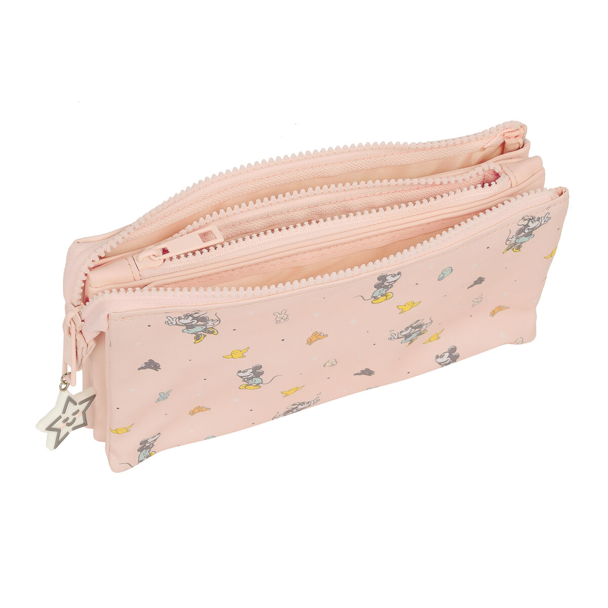 Tredubbel Carry-all Minnie Mouse Baby Rosa 22 x 12 x 3 cm - 3