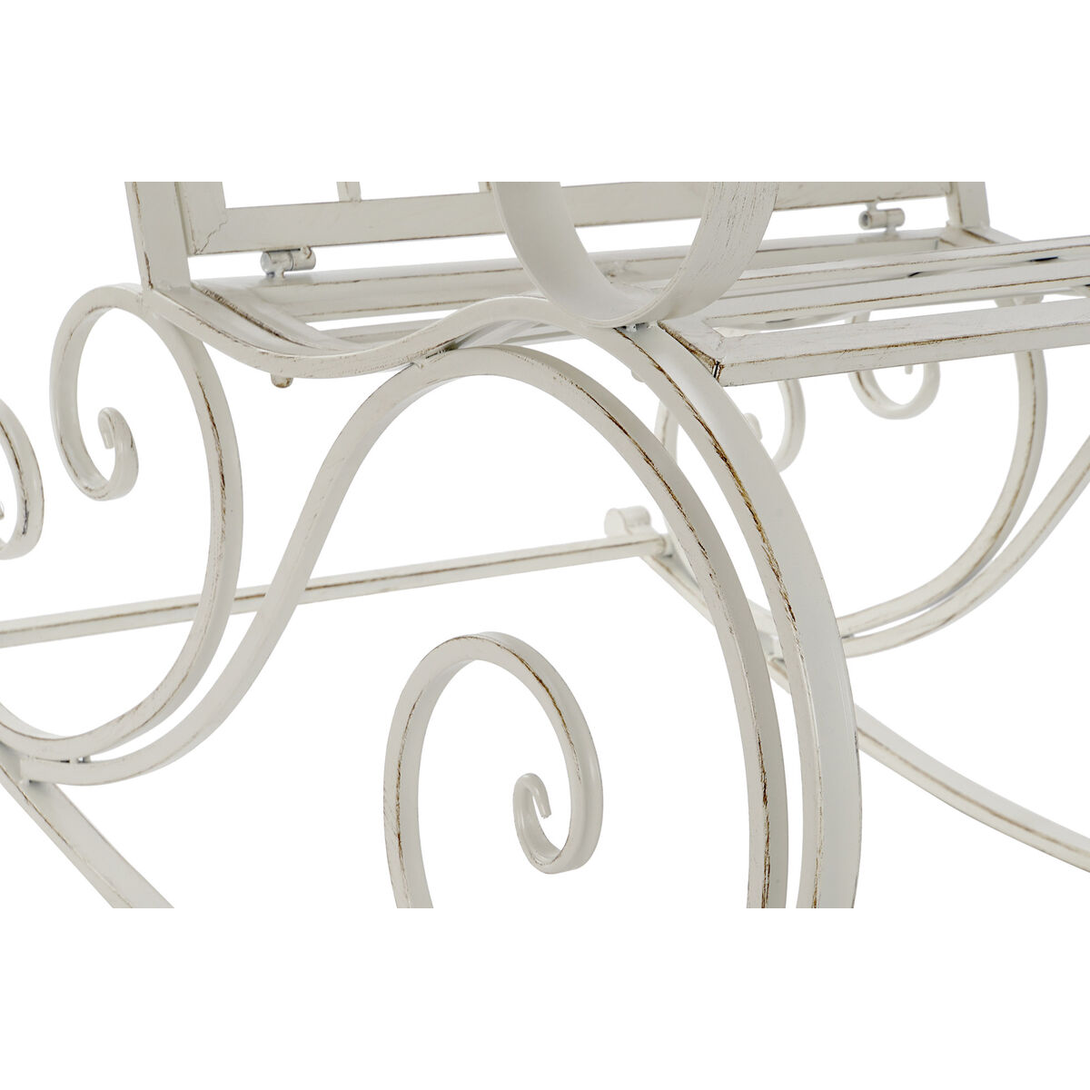 Gungstol DKD Home Decor Metall Aluminium Vit (63 x 89 x 92 cm) - 4