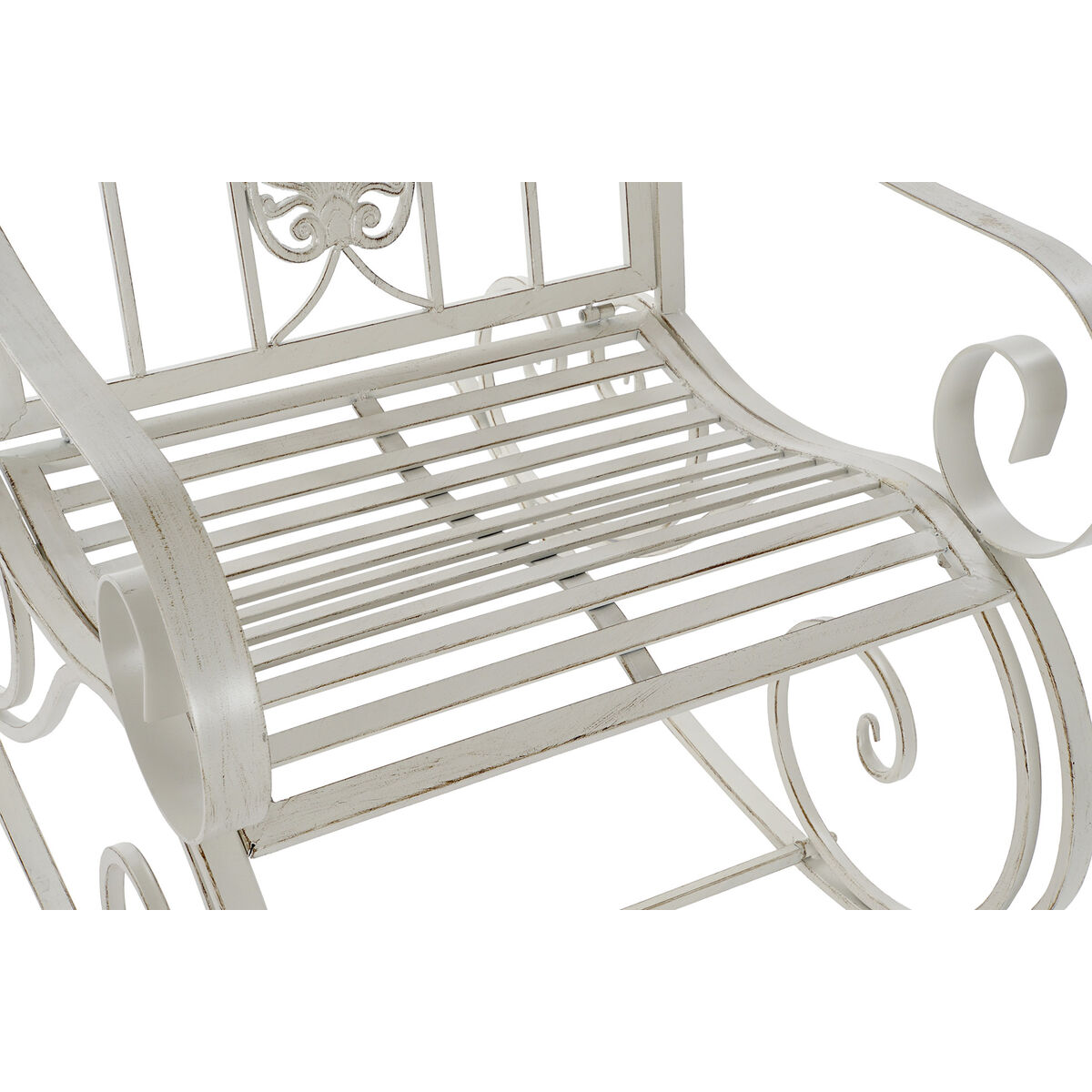 Gungstol DKD Home Decor Metall Aluminium Vit (63 x 89 x 92 cm) - 2