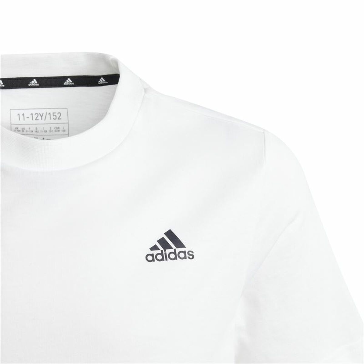 Barn T-shirt med kortärm Adidas U Sl Vit - 3