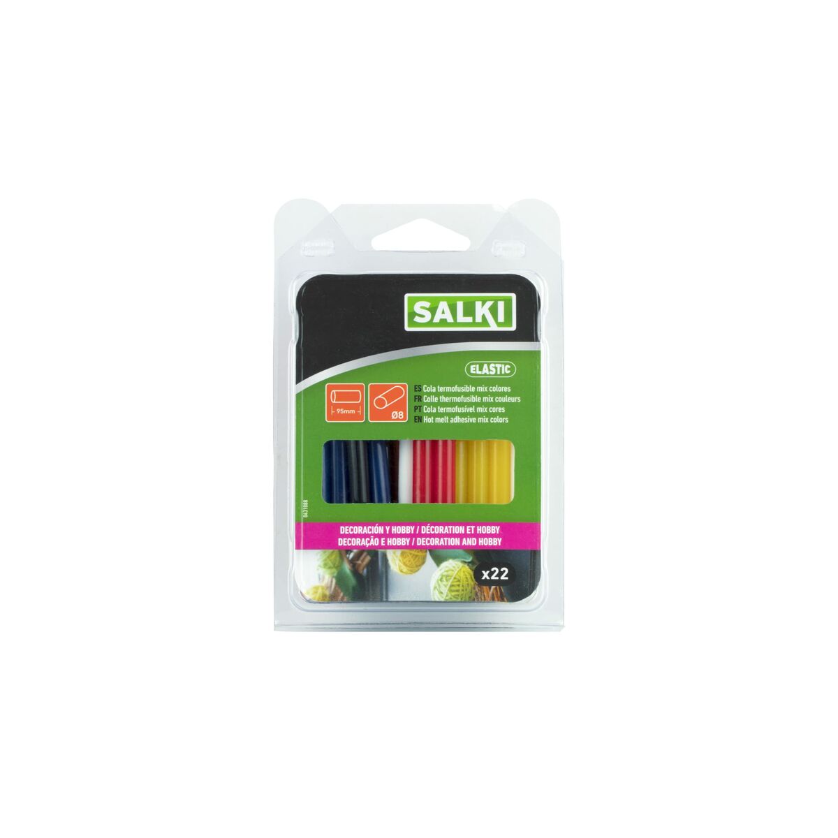 Smältlimstift Salki 431088 Multicolour Dekoration Ø 8 x 95 mm 105 g (22 antal) - 4