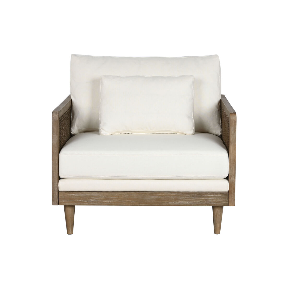 Fåtölj Home ESPRIT Vit Naturell 93 x 86 x 88 cm - 2