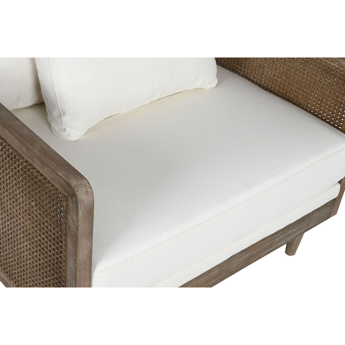 Fåtölj Home ESPRIT Vit Naturell 93 x 86 x 88 cm - 4