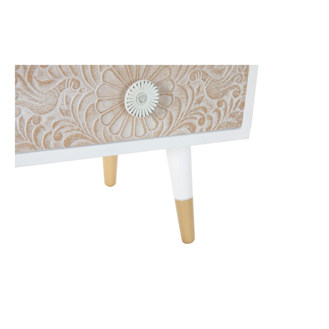 TV-möbler DKD Home Decor 119 x 42 x 50 cm Gran Gyllene Vit Ljusbrun - 4