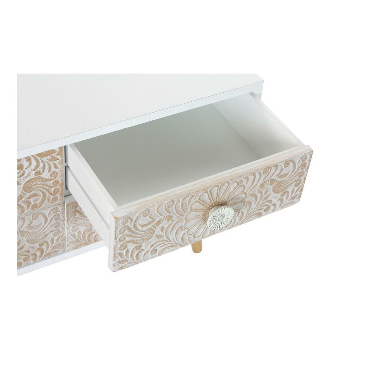 TV-möbler DKD Home Decor 119 x 42 x 50 cm Gran Gyllene Vit Ljusbrun - 14