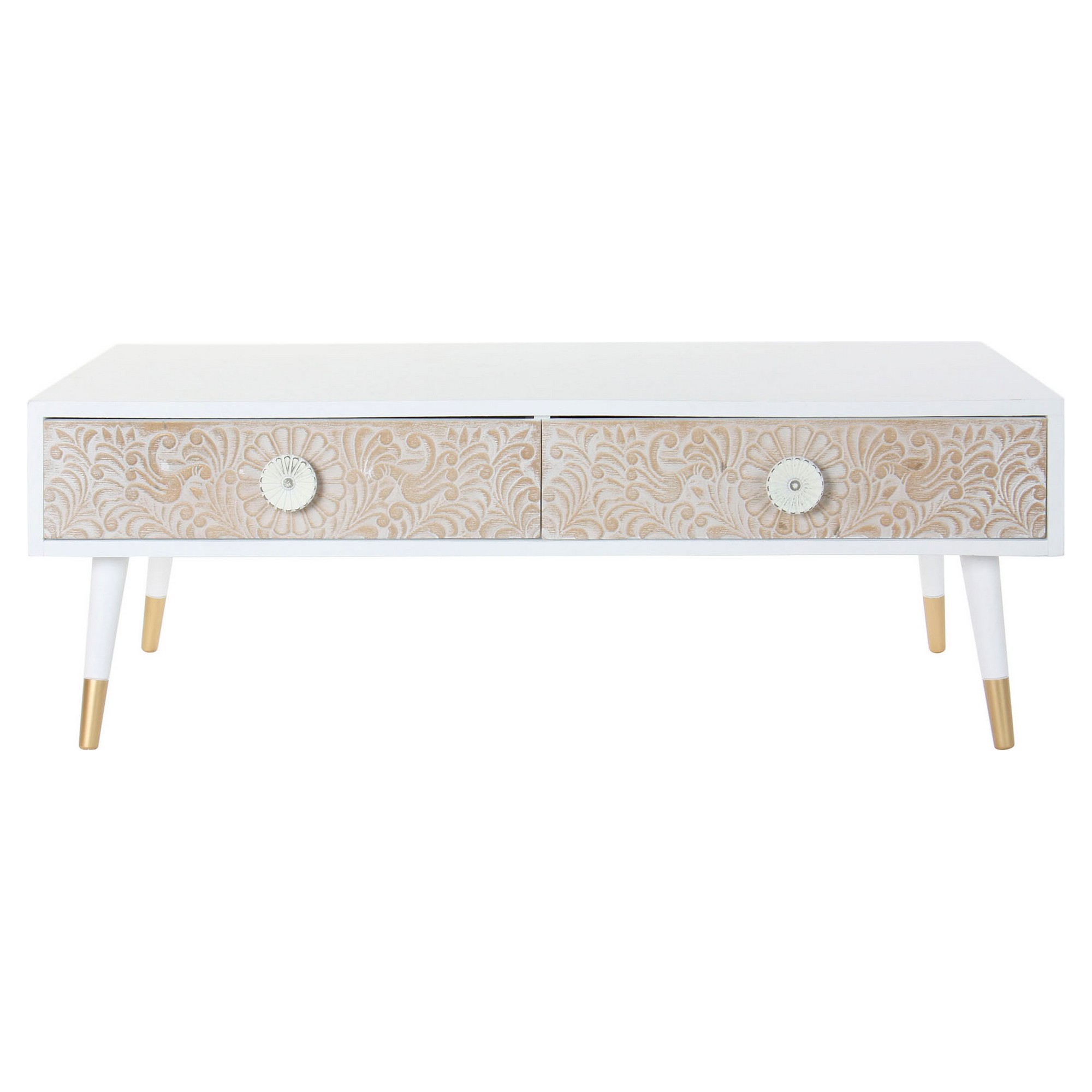 TV-möbler DKD Home Decor Vit Gran Ljusbrun (120 x 65 x 42 cm) - 3