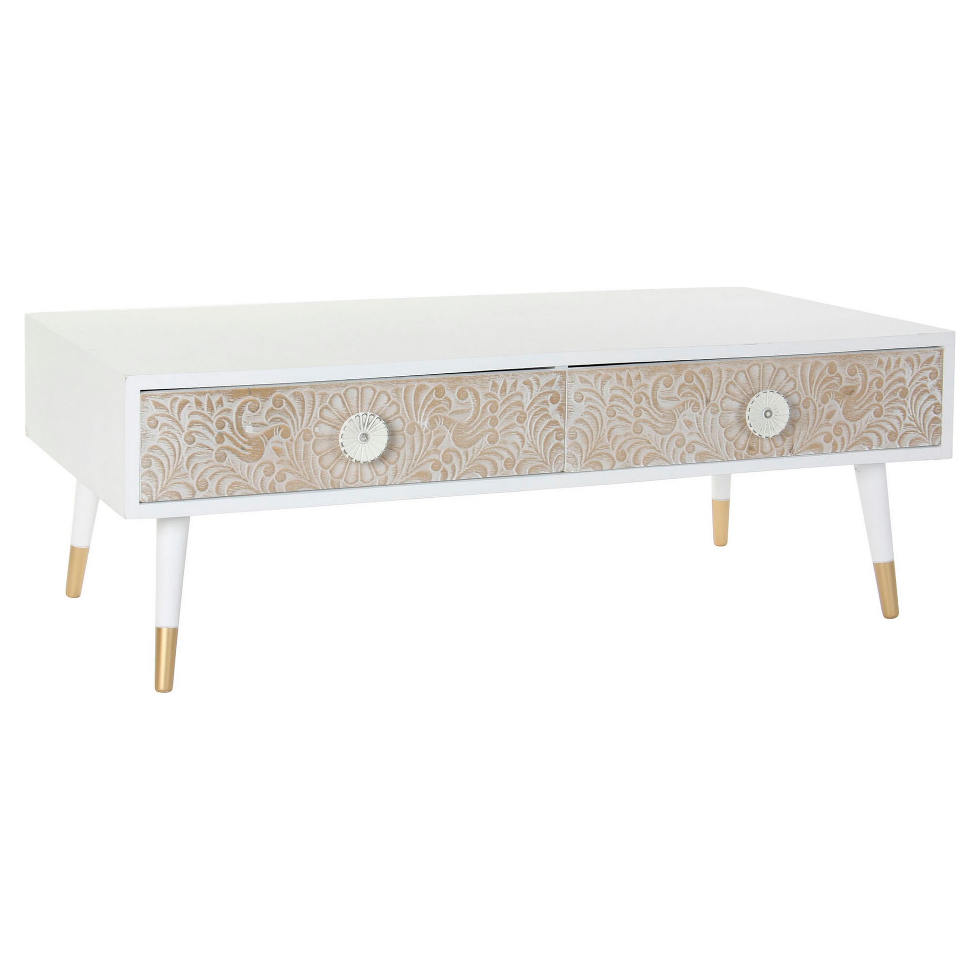 TV-möbler DKD Home Decor Vit Gran Ljusbrun (120 x 65 x 42 cm) - 4