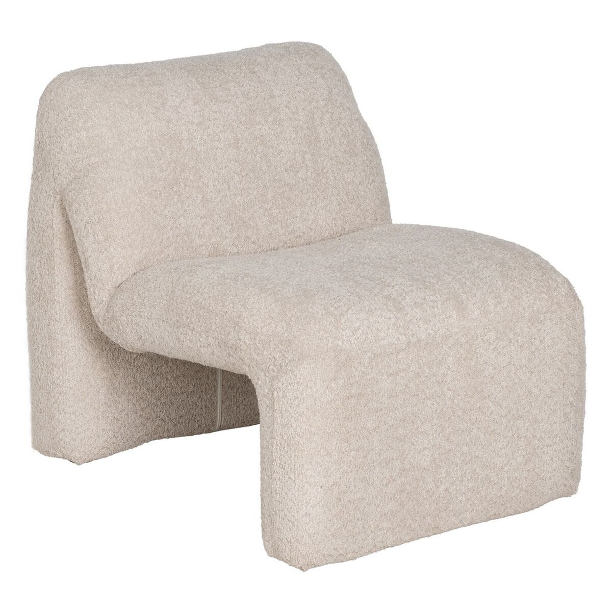 Fåtölj Beige Trä 62 x 86 x 69 cm