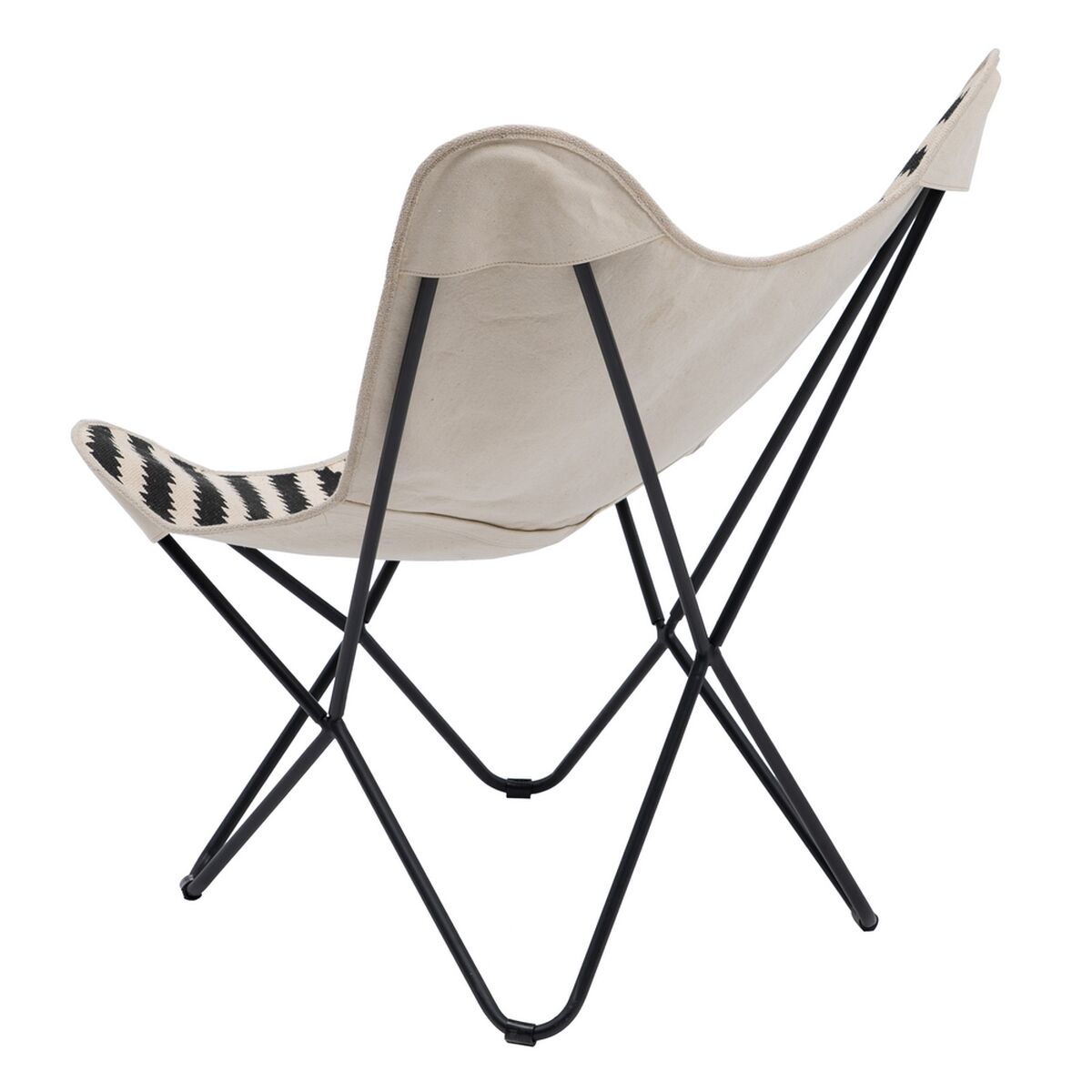 Fåtölj Vit Svart 75 x 75 x 95 cm - 4