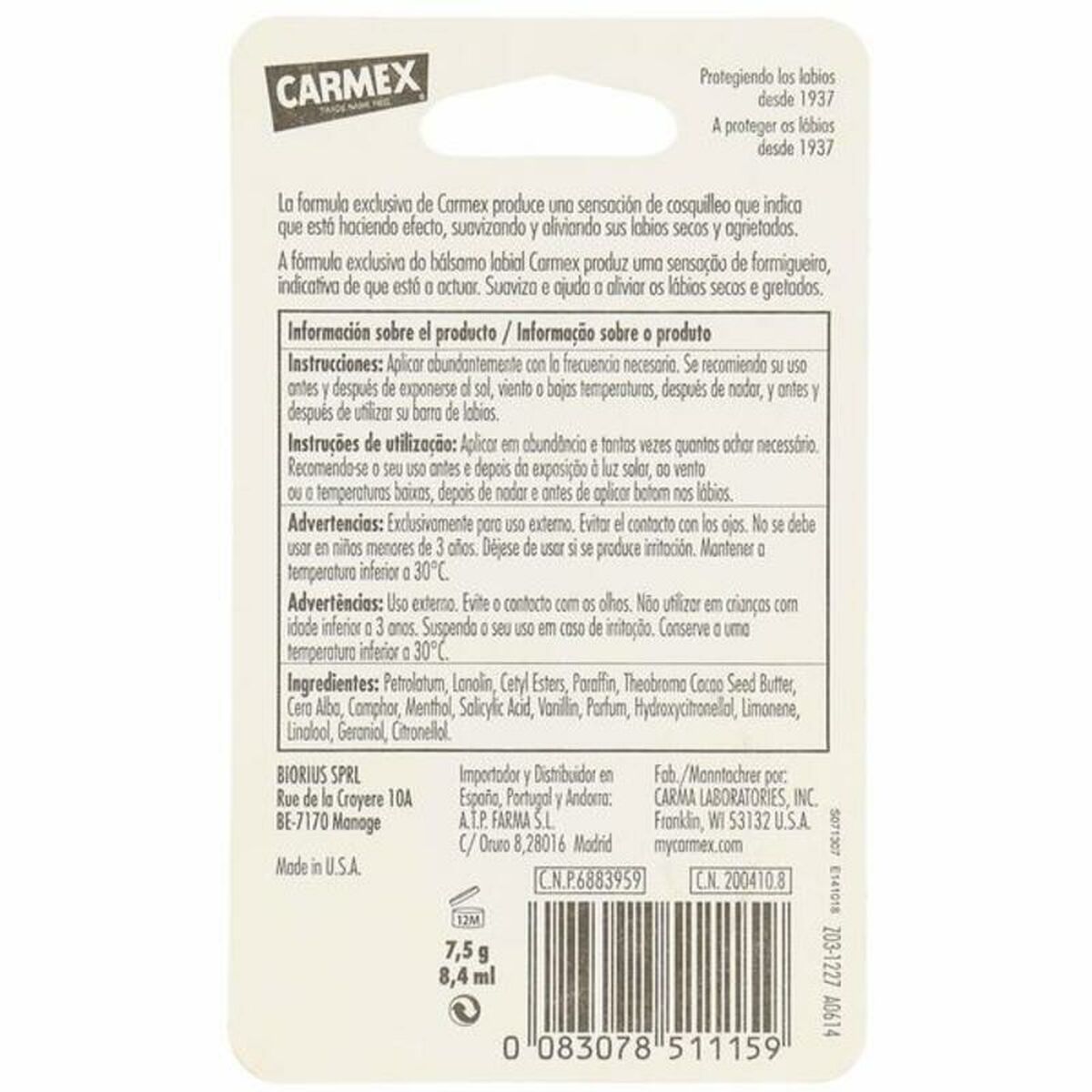 Fuktcerat Carmex COS 002 BL (7,5 g) - 3